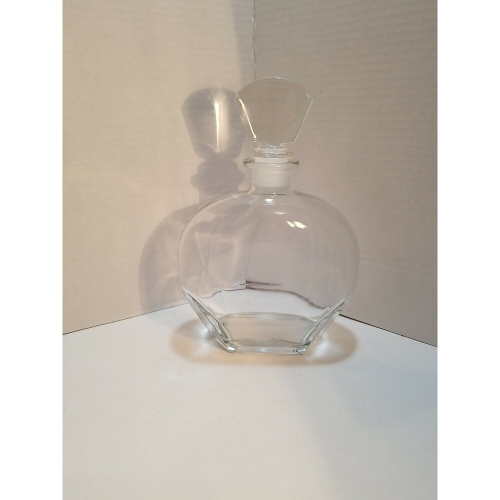 Glass Italy Decanter Bottle  9” High